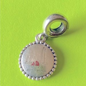 Victoria Harbour, Hong Kong Dangle Charm for Bracelet or Pendant for Necklace.